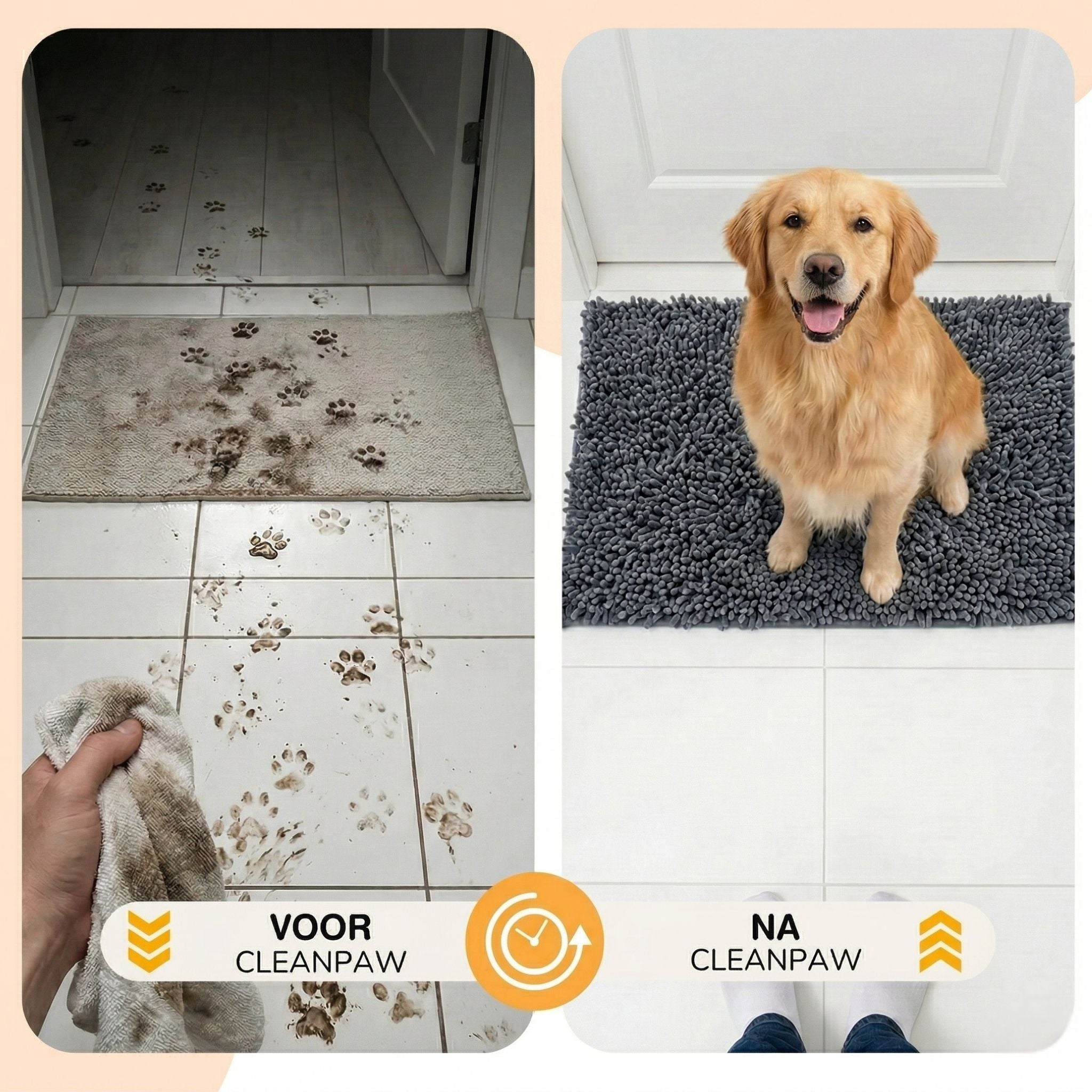 CleanPaw Absorbent Non-Slip Dog Doormat