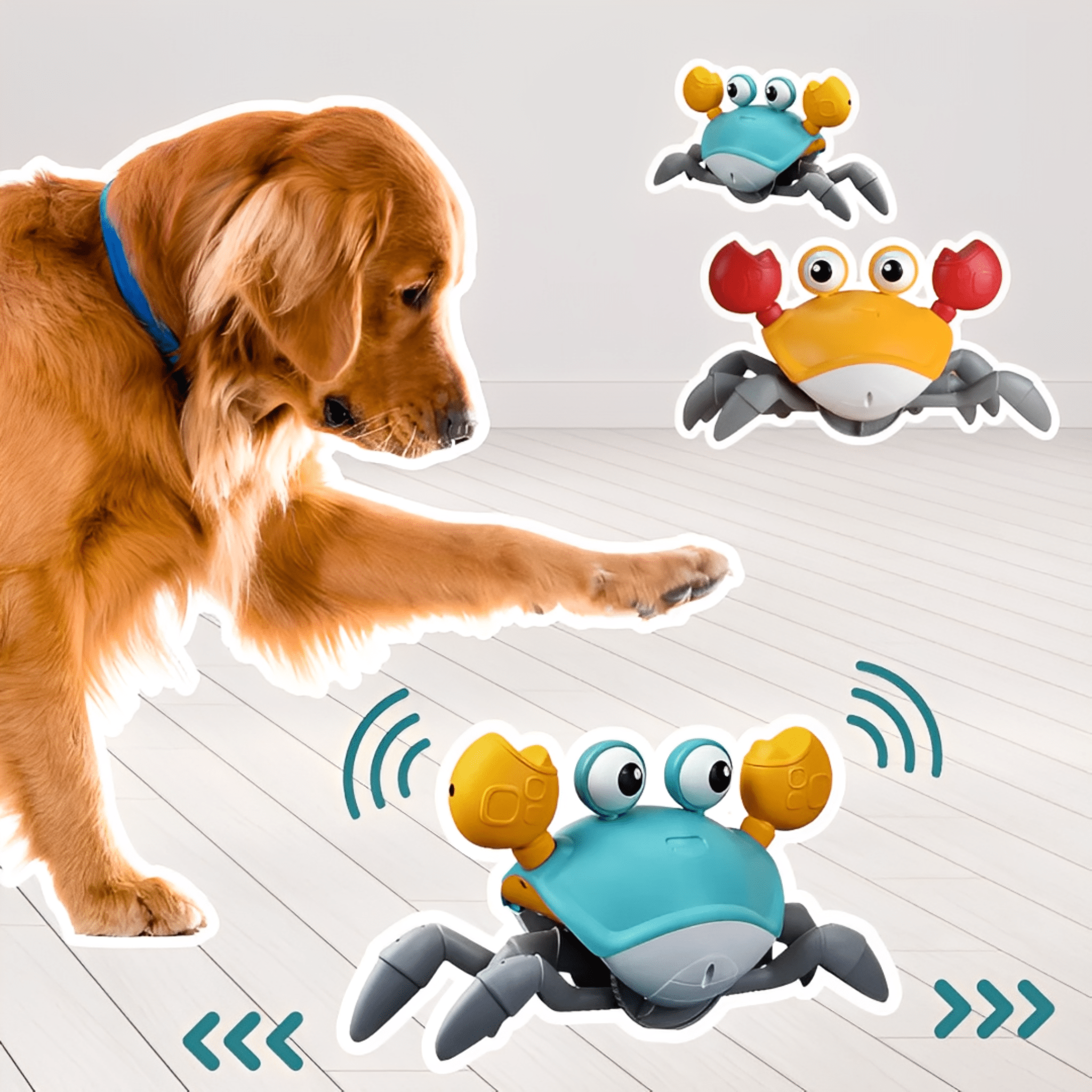 Crabby Interactive Dog Toy - Blue