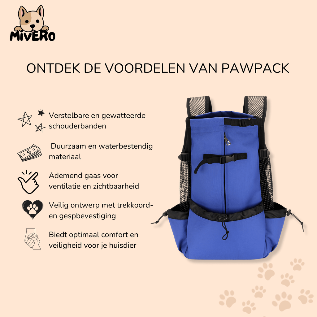 PawPack Ergonomic Dog Carrier Backpack