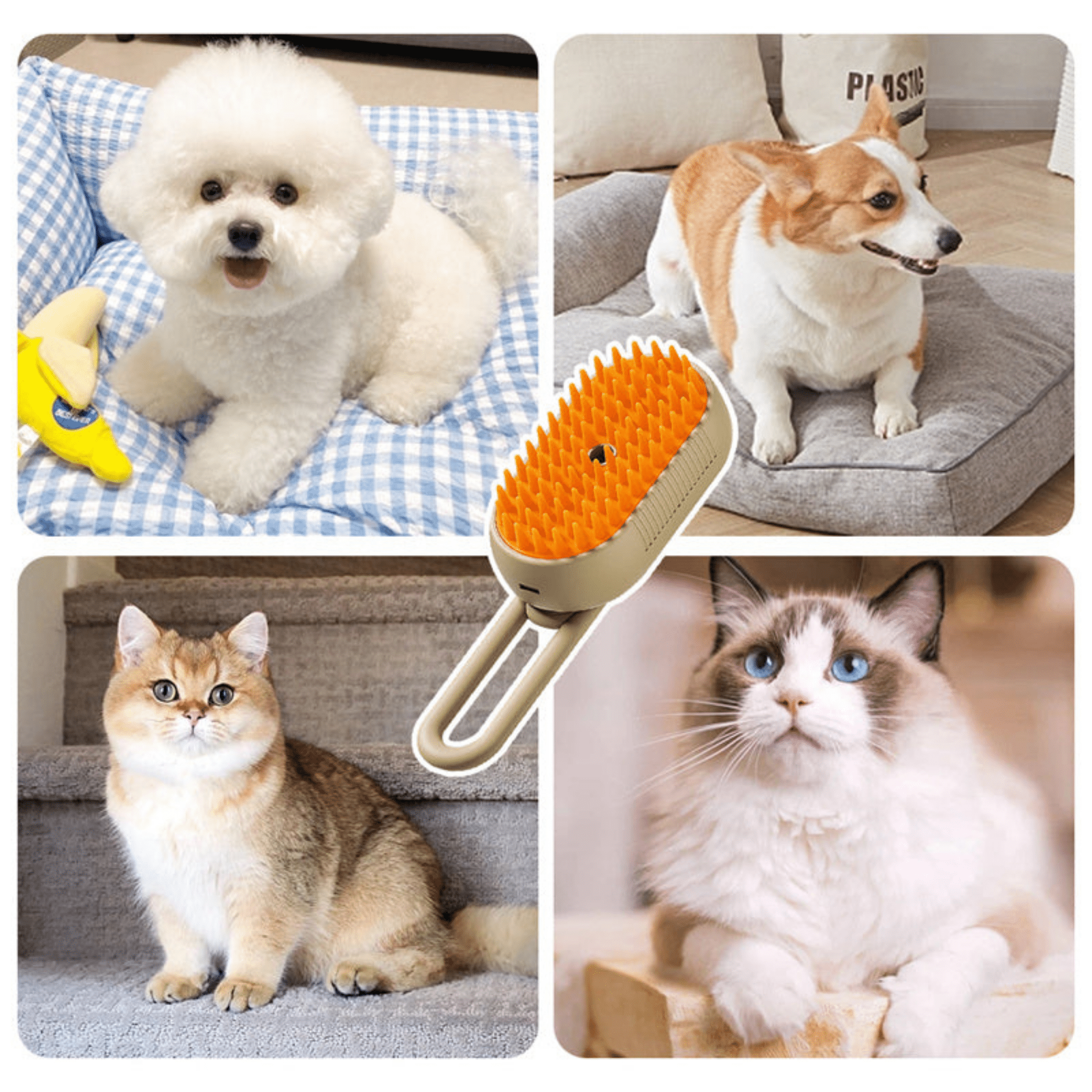 SteamBrush 2.0 Pet Grooming Brush